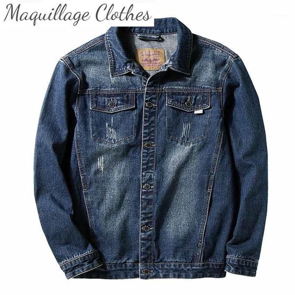 

men's baggy casual denim jackets loose fit streetwear outwear coats for male truckers clothing plus size s-7xl, Black;brown