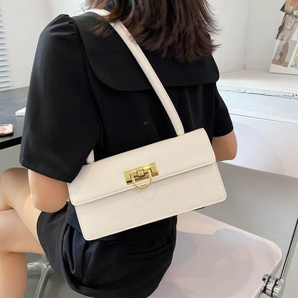 

evening bags 2021 summer simple ladies texture handbags casual retro underarm bag pu leather all-match shoulder purse