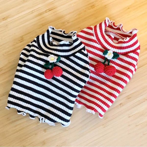 

dog apparel pet clothes for small dogs winter basic sweater shirt soft puppy woolen cherry decoration clothing shih yorkshir