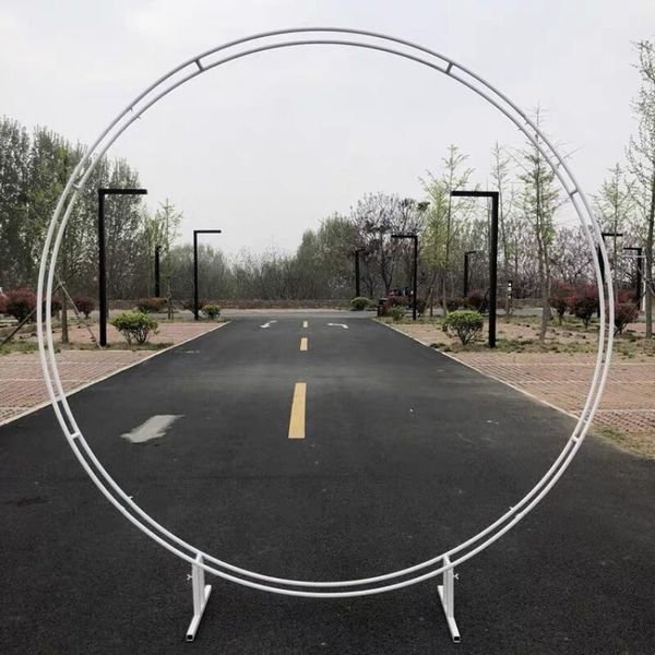 

party decoration garden round arch flower frame wedding road iron rose gate stand