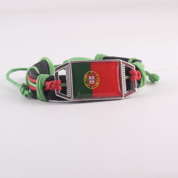 

charm bracelets national flag leather bracelet greek israel portugal mexico italy hungary for women men, Golden;silver