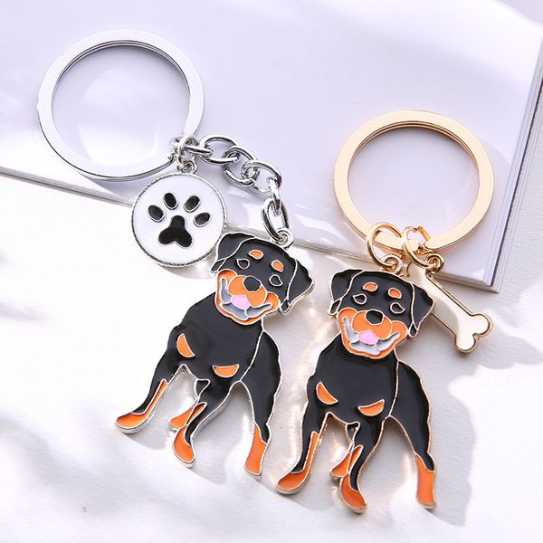 

key chain lovina metal dog creative pendant advertisement, Silver