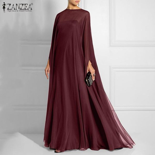 

casual dresses 2pc dress zanzea elegant women autumn long sleeve party maxi sundress o neck solid loose vestidos robe femme kaftan, Black;gray