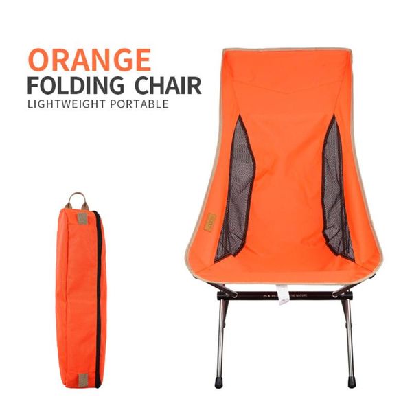

fishing accessories ultra-light aluminum alloy folding moon chair wear-resistant breathable portable camping beach backrest home seat