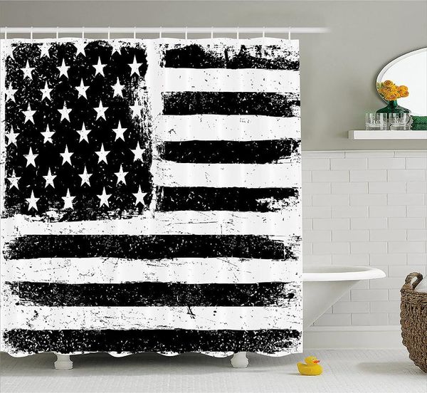 

shower curtains united states curtain grunge aged black and white american flag independence fourth of july decor bathroom