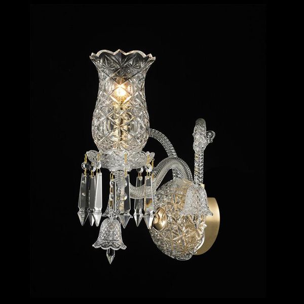 

wall lamp european crystal living room cozy bedroom bedside corridor tv background