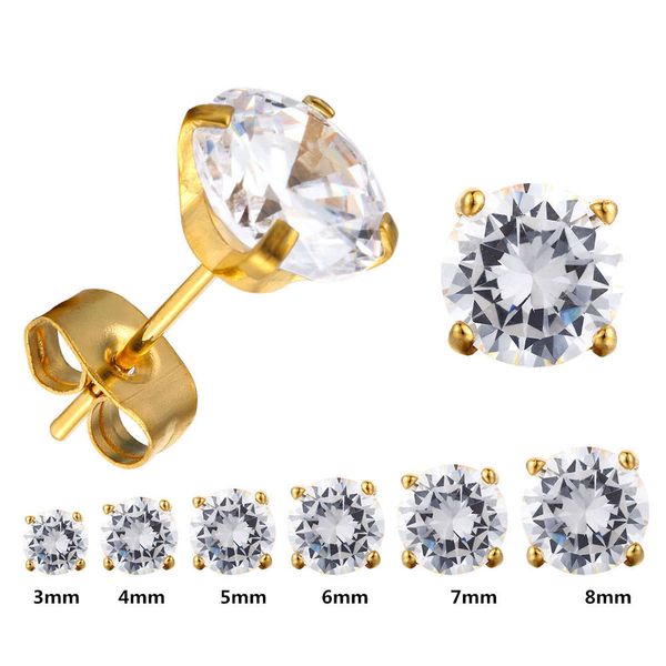 

circular zircon earrings simple zircon
