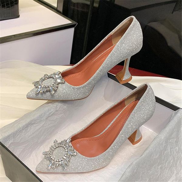 

dress shoes spring woman 2021 bling sequined women pumps rhinestones chaussures femme slip on ladies party wedding, Black