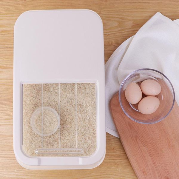 

storage bottles & jars household sealed insect-proof rice bucket box plastic moisture-proof cylinder 10kg kitchen thick flour
