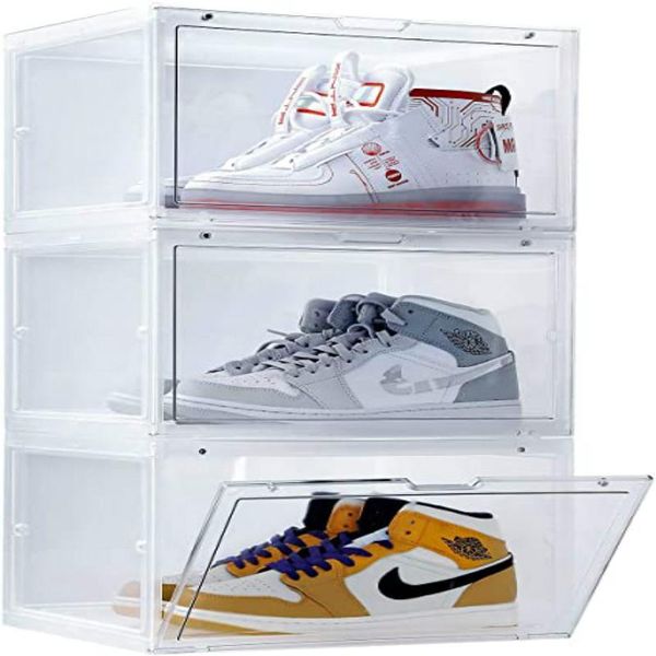 

shoe box magnetic thickened dustproof transparent detachable antioxidant storage boxes organizer and clothing & wardrobe