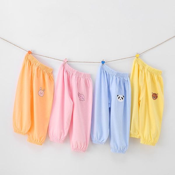 

summer born baby boys girls leggings pajamas thin cotton pants cute cartoon soft children trousers sport, Blue