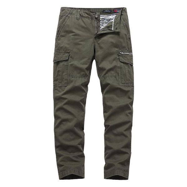 

men's pants mens 2021 camouflage trousers cotton straight outdoor large size loose overalls military uniform wear-resistant casual, Black