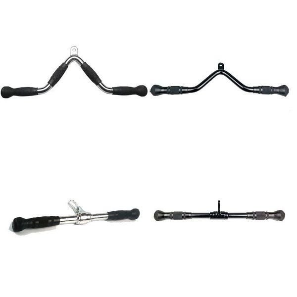 

accessories latissimus dorsi pull-down bar rubberized handle high low pulley cable attachments home gym biceps triceps training