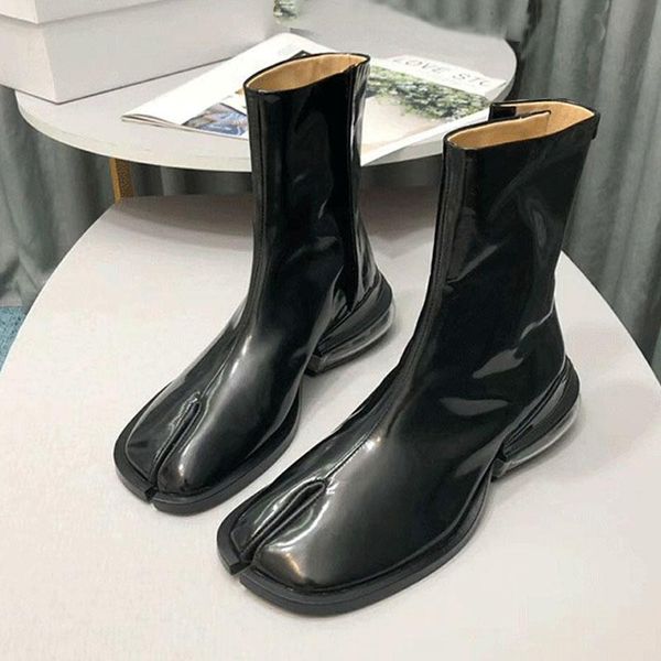 

leather ladies soft boots 2021 spring fashion women heels 13#20/10d50, Black