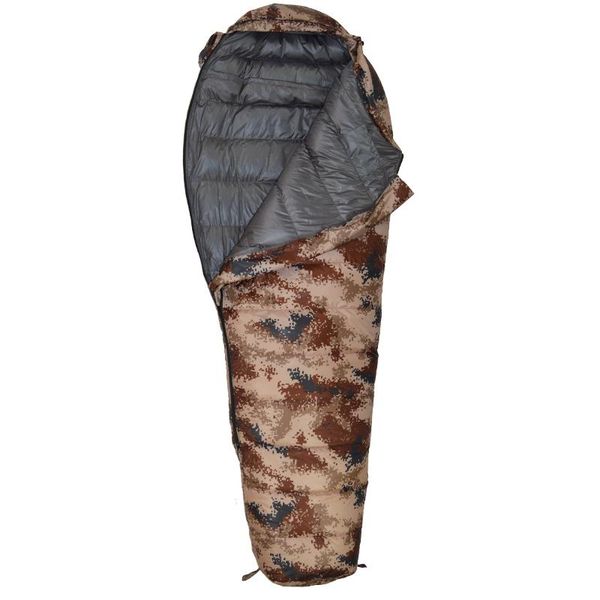 

outdoor ultralight camouflage mountaineering camping trip lunch break single stitching mummy duck down couple sleeping bag bags