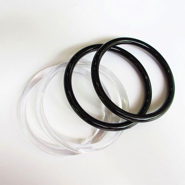 

bag parts & accessories 1pc plastic handles to make bags home round purse replacement diy handbag making shopping tote, Black