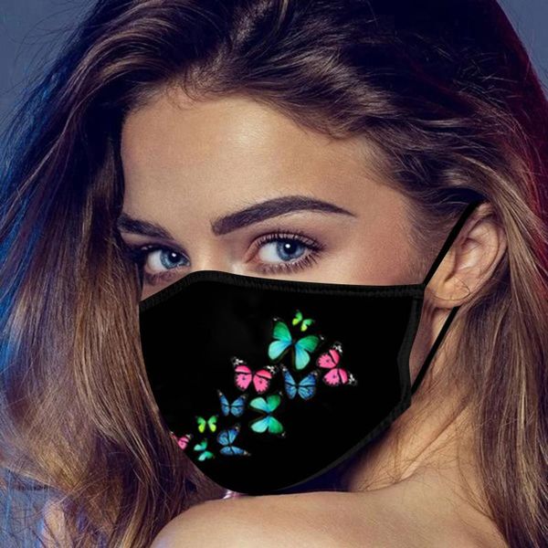 

other event & party supplies halloween mask cosplay women butterfly print mouth with design face fabric mascarilla headband bandana mascaril