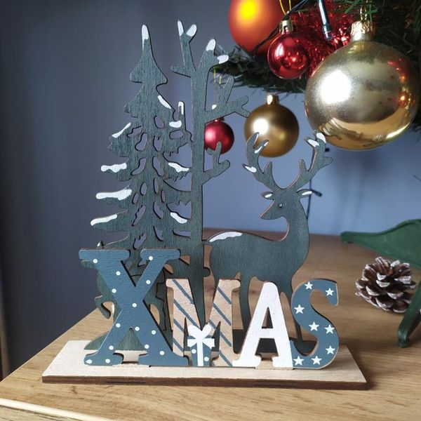 

christmas decorations wooden reindeer decoration for home xmas ornaments year kids gift tree