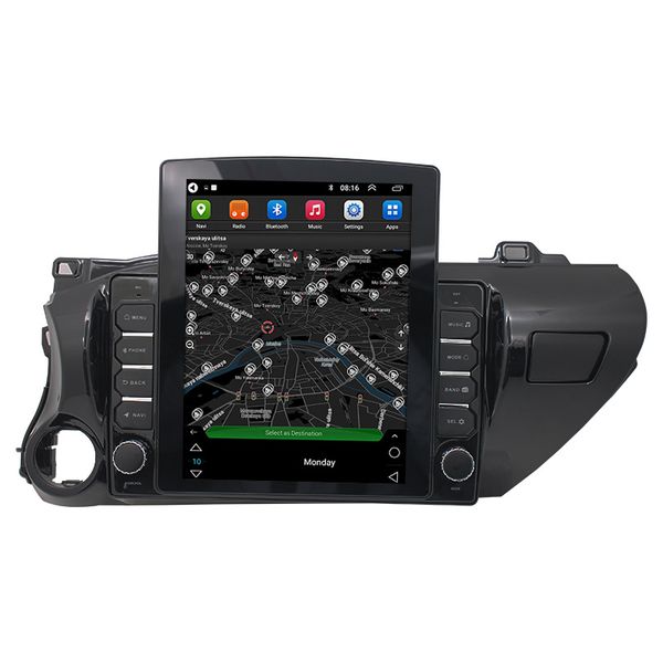 

9.7 inch vertical screen car dvd video player stereo with gps navigation system for toyota hilux
