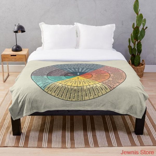

blankets wheel of emotions blanket warm cozy letter throw print on demand sherpa for sofa thin quilt