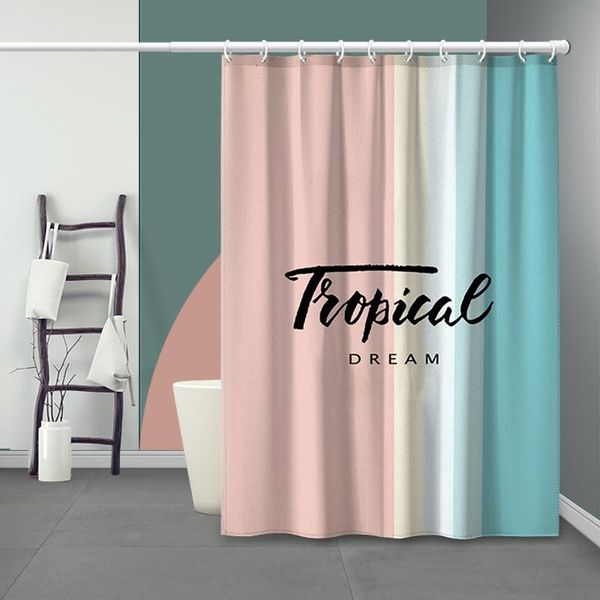 

shower curtains waterproof thicken curtain colorful stripe geometric tropical abstract cortina ducha bathroom decor de50yl