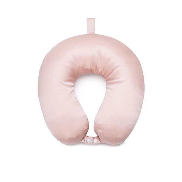 

pillow silk u-shaped nap mulberry airplane travel office neck guard gift portable