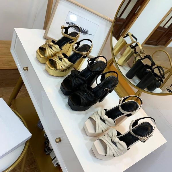 

high heel sandals platform summer shoes slingback genuine leather custom gladiator women 2021, Black