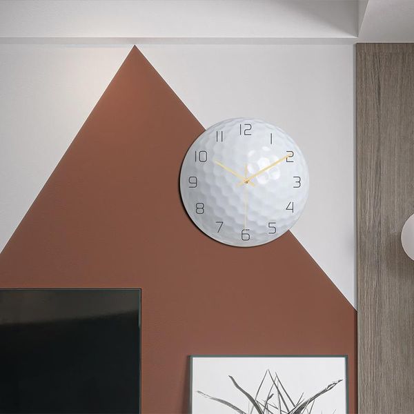 

1x round wall clock basketball appearance mute home decoration clocks
