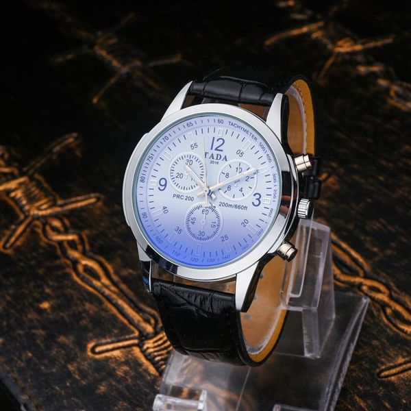 

wristwatches tada t2106 blue glass face men 30m life wateproof quartz watches fashion casual male clock, Slivery;brown
