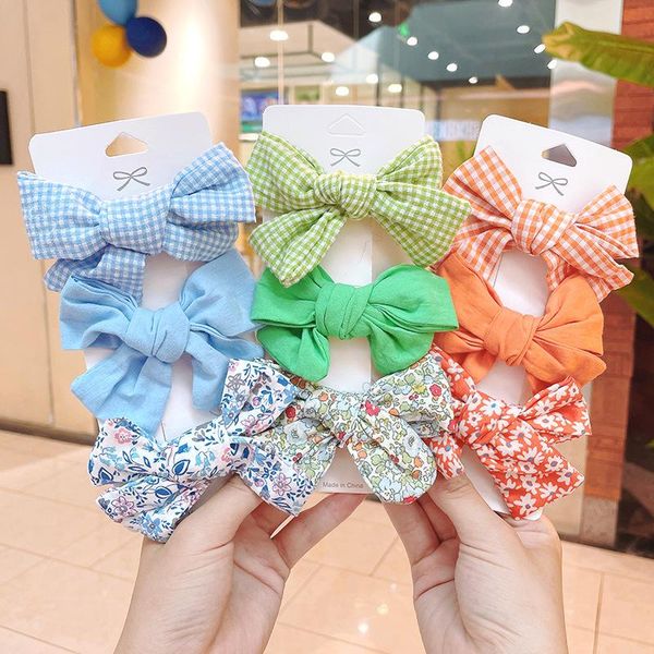 

hair accessories 3pcs/set children hairpin princess headdress flower bow clips for little girls sweet cute side clip baby, Slivery;white