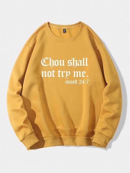 

plus letter graphic thermal lined sweatshirt o7mt#, Black