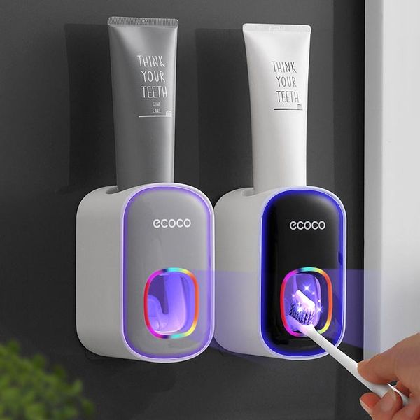 

toothbrush holders guret automatic toothpaste squeezer plastic easy dispenser wall mount stand for toilet home bathroom accessories sets