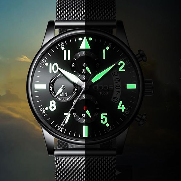 

wristwatches men chronograph watch for military 2021 male wrist stainless steel waterproof relogio masculino, Slivery;brown