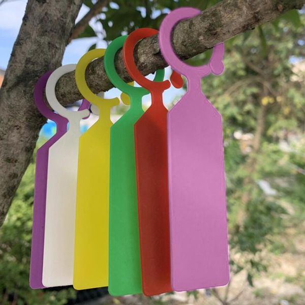 

other garden supplies 100 pieces of ring plastic hanging tags plant pot tag reusable waterproof thick hook tree decoration tool