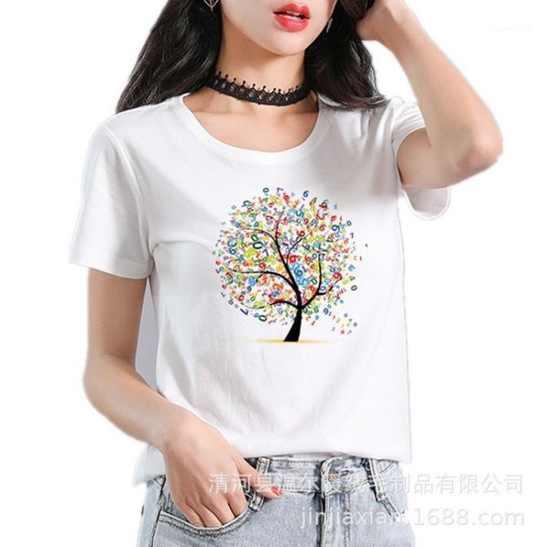 

women's t-shirt 100% cotton men's and short-sleeved summer loose half-sleeved couple women, White