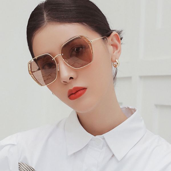 

brand designer women sunglasses polarized luxury lady fashion driving shades gradient lens outdoor anti-glare glasses 2021, Silver