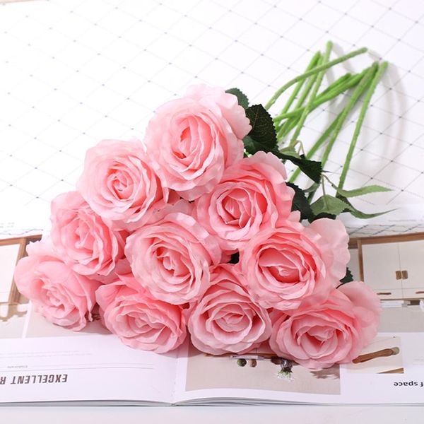 

decorative flowers & wreaths wedding simulation rose plastic flower fake single living room decoration dried table
