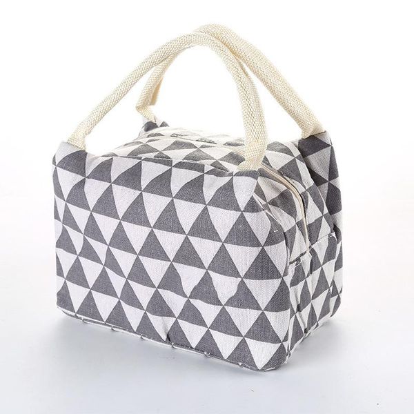 

hanging baskets functional pattern cooler lunch box portable insulated canvas bag thermal food picnic insulation bags 2021