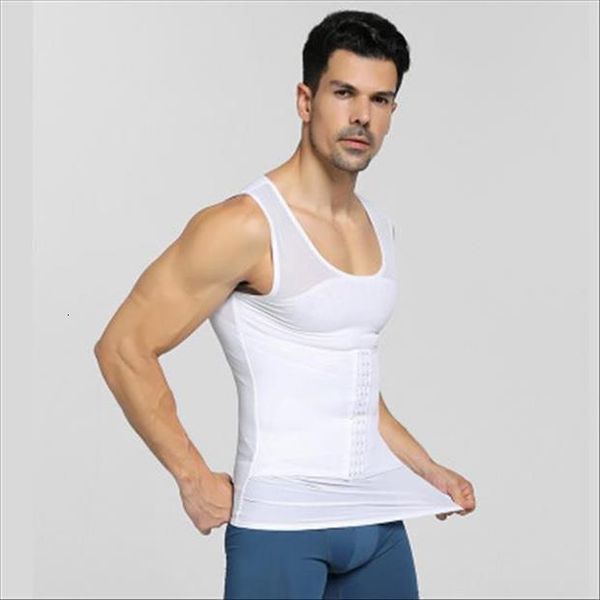 

arrival mens body shaping clothing men waist shape invisible corset vest summer thin beer belly, White;black