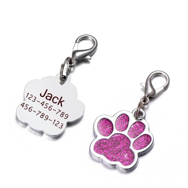 

dog apparel alloy pet id name tag for kitten cat small dogs pets puppy laser engraving leave message tel