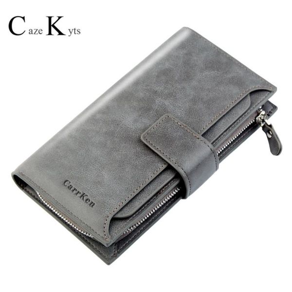 

wallets caze kyts men's long wallet dollar clip multifunctional suit bag european and american mobile phone with zipper, Red;black
