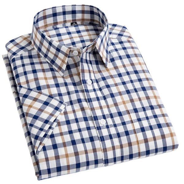 

men's casual shirts 2021 checked summer short sleeve shirt with 5xl 6xl7xl 8xl soft and comfort spring slim business, White;black