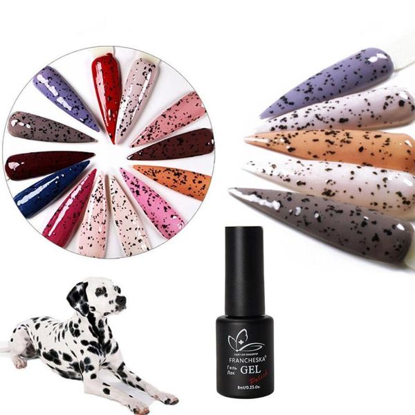 

nail gel 8ml quail egg polish eggshell glue easy to dry non-toxic uv spot oil black seal, Red;pink