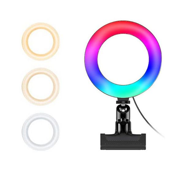 

webcams rgb beauty light-adjustable fill ring light tripod deskstand phone clip po studio accessories live