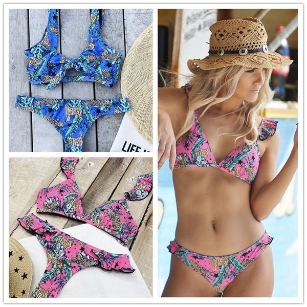 

women's swimwear 2022 leopard new print bikini womens swimsuit, White;black