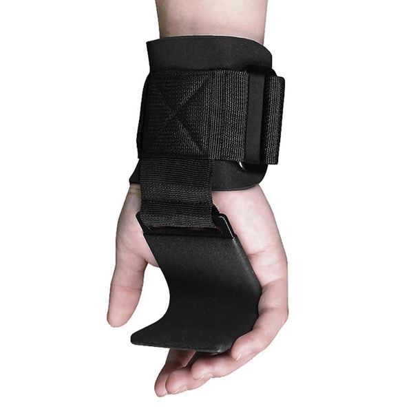 

wrist support with hook anti-slip gym arms strength training comfortable strap grip outdoor fitness weight lifting safety, Black;red