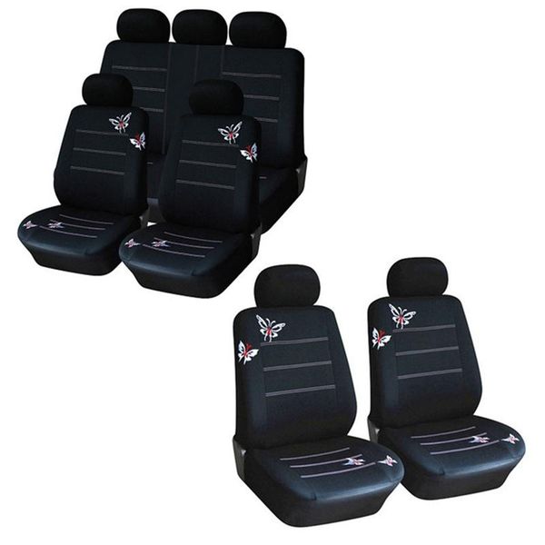 

car seat covers embroidered butterfly cover universal fit most vehicles seats interior accessories black