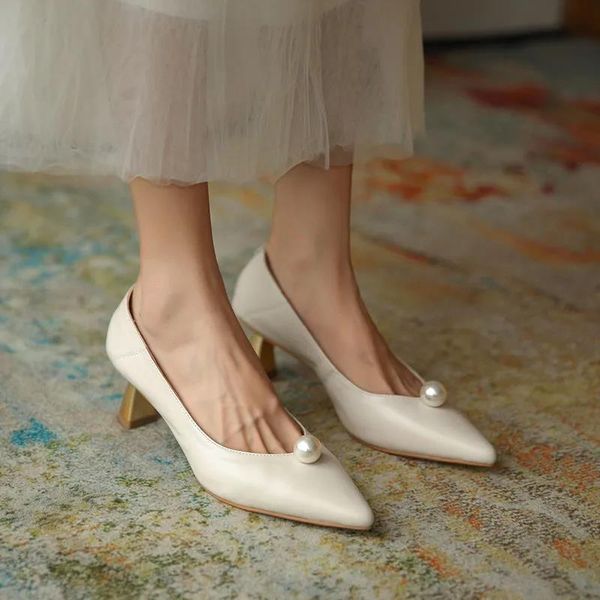 

dress shoes cresfimix women classic pointed toe white pu leather spring slip on stiletto heels lady office sapatos femininas c9289, Black