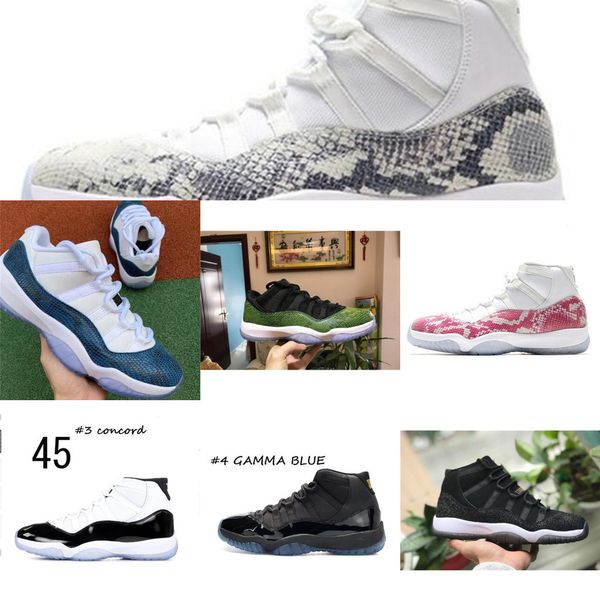 

new 11s 11 bred gamma blue basketball shoes men 45 black cat white cement 4 4s women men shoe shoes 104cid