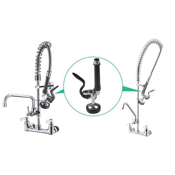 

kitchen faucets pre rinse sprayer commercial faucet parts chrome finished (black)